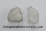 NGP2362 25*40mm - 35*45mm freefrom druzy agate pendants