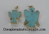NGP2586 25*35mm - 38*48mm angel turquoise pendants wholesale