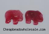 NGP2722 45*55mm elephant agate gemstone pendants wholesale