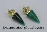 NGP2742 20*45mm - 20*50mm cone agate gemstone pendants wholesale