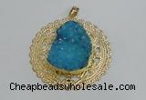 NGP2991 50mm - 52mm freeform druzy agate pendants