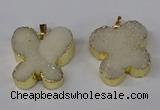 NGP3040 25*30mm - 30*35mm butterfly druzy agate pendants wholesale