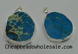 NGP3059 25*35mm – 35*45mm freeform sea sediment jasper pendants
