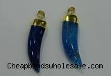 NGP3113 10*40mm - 12*45mm oxhorn agate pendants wholesale