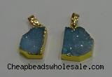 NGP3325 8*12mm - 15*20mm freeform druzy agate gemstone pendants