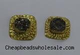 NGP3355 30*30mm - 32*32mm square druzy agate gemstone pendants