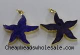 NGP3522 48*50mm starfish fossil coral pendants wholesale