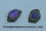 NGP3582 20*30mm - 22*32mm freeform druzy agate pendants