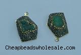 NGP3595 20*30mm - 22*32mm freeform druzy agate pendants