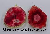 NGP3834 50*65mm - 60*70mm freeform druzy agate pendants