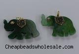 NGP3865 30*45mm - 35*50mm elephant agate pendants wholesale