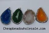 NGP3916 45*60mm - 55*65mm freeform druzy agate pendants wholesale