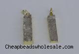 NGP3940 10*35mm - 12*30mm rectangle druzy agate pendants wholesale