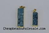 NGP3946 10*25mm - 12*45mm rectangle druzy agate pendants wholesale