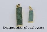 NGP3947 10*25mm - 12*45mm rectangle druzy agate pendants wholesale