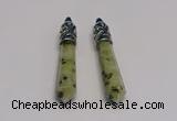 NGP5419 10*65mm sticks kiwi jasper pendants wholesale