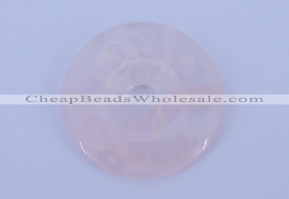 NGP601 5pcs 5*35mm rose quartz gemstone donut pendants wholesale