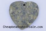 NGP641 5pcs 50*50mm heart kambaba jasper gemstone pendants
