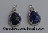 NGP6623 22*30mm faceted teardrop lapis lazuli gemstone pendants