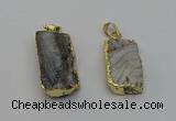 NGP6683 16*28mm - 18*35mm freeform druzy agate pendants