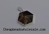 NGP6834 24*25mm hexagon moonstone gemstone pendants wholesale