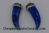 NGP6967 12*40mm - 15*45mm horn agate gemstone pendants