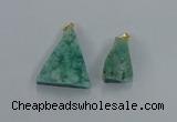 NGP8580 18*25mm - 25*40mm triangle druzy agate pendants wholesale