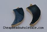 NGP9514 22*60mm - 25*65mm horn agate gemstone pendants wholesale
