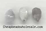 NGP9804 22*35mm - 25*40mm faceted nuggets agate pendants