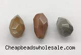 NGP9809 22*35mm - 25*40mm faceted nuggets agate pendants