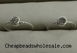 NGR1026 4mm coin plated druzy agate rings wholesale