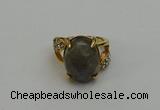 NGR2015 10*15mm faceted oval labradorite gemstone rings