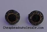 NGR2155 20mm - 22mm coin plated druzy agate gemstone rings