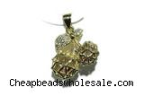 Pend136 15*18mm copper pendant pave zirconia gold plated