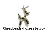 Pend193 17*18mm copper pendant pave zirconia gold plated