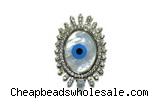 Pend87 25*38mm copper pendant pave shell zirconia gold plated