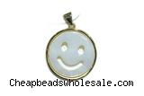 Pend91 23mm copper circle pendant pave zirconia gold plated