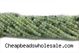 QUAR05 15 inches 4mm round green rutilated quartz gemstone beads