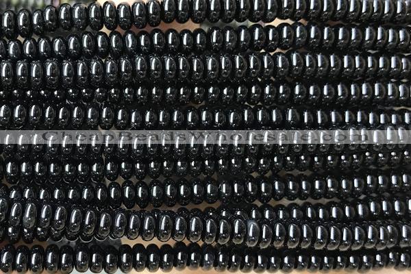 ROND201 15 inches 2*4mm rondelle black onyx gemstone beads