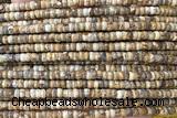 ROND233 15 inches 2.5*4mm faceted heishi picture jasper beads