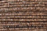 ROND234 15 inches 2.5*4mm faceted heishi goldstone beads