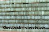ROND243 15 inches 1.5*6mm heishi jade gemstone beads