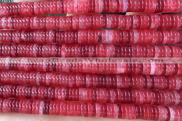 ROND249 15 inches 1.5*6mm heishi jade gemstone beads