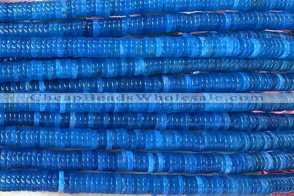 ROND258 15 inches 1.5*6mm heishi jade gemstone beads