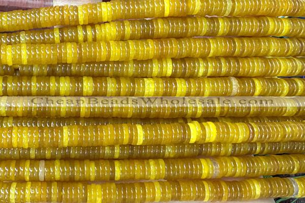 ROND263 15 inches 1.5*6mm heishi jade gemstone beads