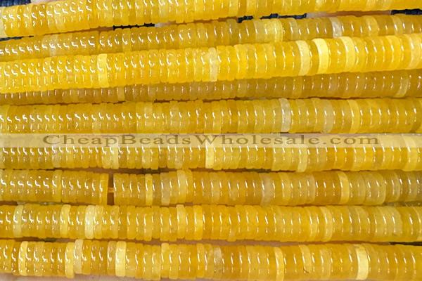 ROND264 15 inches 1.5*6mm heishi jade gemstone beads