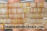 ROND265 15 inches 1.5*6mm heishi pink aventurine jade beads