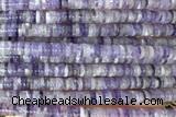 ROND270 15 inches 1.5*6mm heishi amethyst gemstone beads