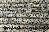 ROND276 15 inches 1.5*6mm heishi sesame jasper beads