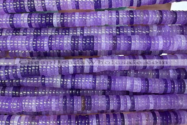 ROND281 15 inches 1.5*6mm heishi jade gemstone beads